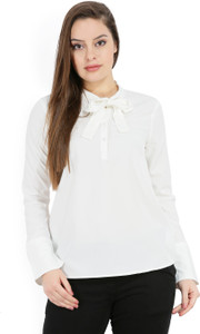 Vero Moda Casual Full Sleeve Solid Women's White Top