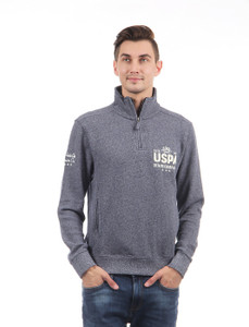 U.S. Polo Assn. Full Sleeve Solid Men Sweatshirt