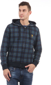 U.S. Polo Assn. Full Sleeve Checkered Men Sweatshirt
