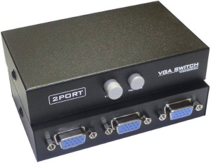 Newvez  TV-out Cable 2 Port Manual VGA Switcher For two PC to share one monitor(Black, For TV)