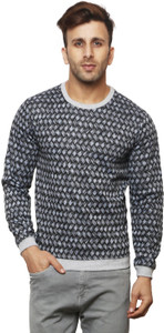 Flying Star Full Sleeve Self Design Men's Sweatshirt