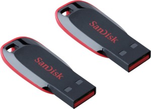 SanDisk USB Cruzer Blade Flash Drive 64gb + 32 GB Pen Drive(Red, Black)