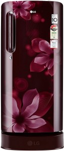 LG 190 L Direct Cool Single Door 4 Star (2019) Refrigerator with Base Drawer(scarlet orchid, GL-D201ASOX)