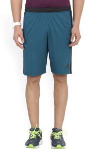 adidas solid men blue sports shorts CW4641PETNIT/BLACK