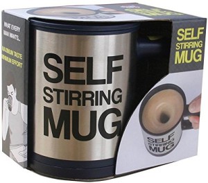 shoppersoft Automatic stainless steel self stirring coffee mug Stainless Steel Mug