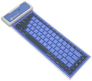VibeX ™ Super Mini Portable Keyboard Flexible Wireless Keyboard Silicone Roll-up Bluetooth Keyboard Wireless, Bluetooth Multi-device Keyboard