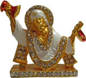 vintan religious god shirdi sai baba figurine/lord sai nath idol handicraft statue-home room office temple mandir murti car dashboard decor gift item. decorative showpiece  -  4 cm(gold plated, gold)