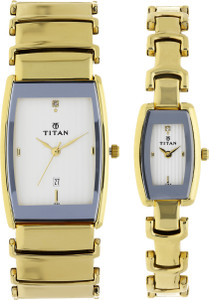 Titan watch set for couples price cheap
