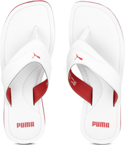 Puma white chappal cheap