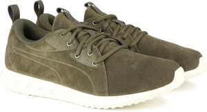 puma carson 2 molded suede sneaker shoes for men(green)