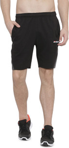 2GO Solid Men Black Sports Shorts