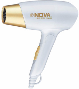 Nova Silky Pro Professional hot and cold foldable 2000 w NHD 2826 NHD-2826 White Hair Dryer
