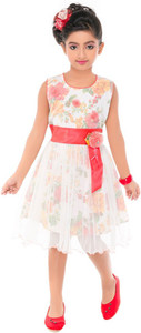 NIKUNJ Girls Midi/Knee Length Casual Dress