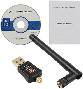 NeroEdge USB 802.11N Dual Band 2.4G Wifi Wireless Lan Network Card 600 Mbps Wi Fi Dongle 600Mbps Wireless Adapter with 2dBi Antenna Supports USB Adapter