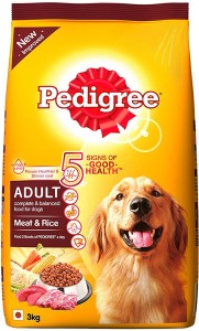 pedigree adult meat and rice 3 kg dry dog food