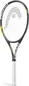 head mx spark tour -bk/yl multicolor strung tennis racquet(pack of: 1, 275 g)
