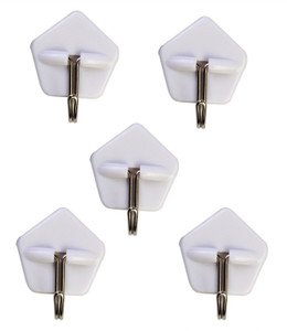 HOKIPO Adhesive Wall Hooks, Load Capacity 1kg 0 - Pronged Hook