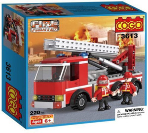 Generic 220PCS COGO Fire Fighting Series Fire Trunk Building Brick Block Toys DIY Set