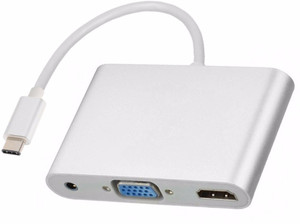 Microware USB3.1 Type-C to VGA/HDMI/3.5mm Audio Port Adapter USB C Type Cable