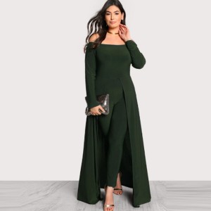 Shein Women Maxi Dark Green Dress - Buy Shein Women Maxi Dark Green Dress  Online at Best Prices in India