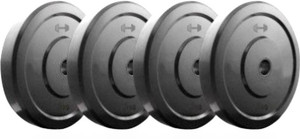 Monika Sports GYM FITNESSS 1 KG of 4 DUMBBELL PLATES Black Weight Plate