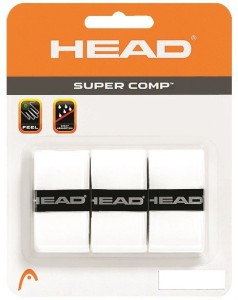 head super comp wht smooth tacky(white, pack of 3)