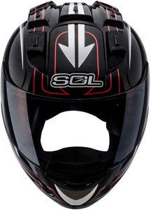 sol Speed Black Red Motorbike Helmet 