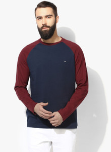 RED TAPE Solid Men Round Neck Blue T Shirt Buy RED TAPE Solid