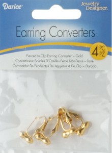 Darice Earring Converters Pierced To Clip- On 4 Per Package - Gold - Earring  Converters Pierced To Clip- On 4 Per Package - Gold . shop for Darice  products in India.