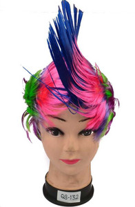 JAMBOREE Holi Murga WIg Halloween costume party wigs acting funny wig color comb hair cock hair Holi Murga WIg Halloween costume party wigs acting funny wig color comb hair cock hair