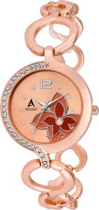 AFLOAT AFL~1094~Crystal Studded~Rose Gold Watch  - For Women