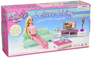 My Fancy Life Barbie Size Dollhouse Furniture Family Room