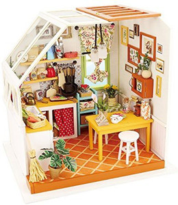 ROBOTIME Mini Kitchen Diy House Building Diy Miniature Dollhouse