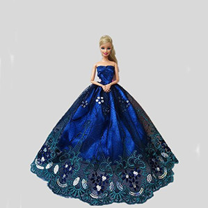 Generic 1 Pcs Blue Handmade Embroidery Lace Elegant Strapless