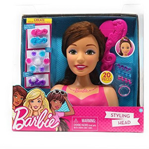 Just Play Barbie Fab Friends 20 Piece Styling Head Set Brunette