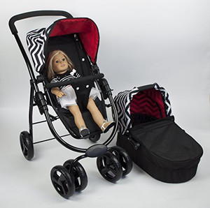 lil rose Like Bugaboo Doll Stroller Pram Bed 3 In 1 Deluxe Doll