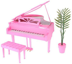 Barbie piano shop and stool