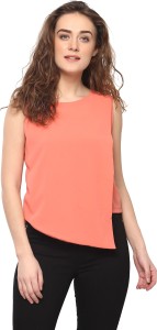 Mayra Casual Sleeveless Solid Women's Pink Top