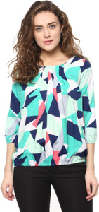 Mayra Casual 3/4th Sleeve Printed Women's Multicolor Top