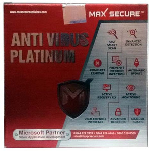 max secure Anti virus 1 User 1 Year Best Price in India | max ...