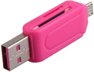 Apro All in one OTG Micro SD+TF Card Reader (Multicolor) Card Reader(Pink)