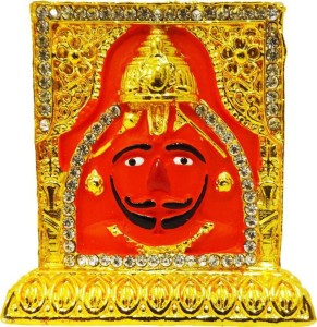 vintan religious god mehandipur balaji/lord bajrangbali hanuman idol handicraft statue-home room office temple mandir murti car dashboard decor gift item. decorative showpiece  -  7 cm(gold plated, gold)