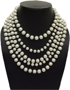 GEHNOOR Pearl Gold plated Plated Alloy Necklace Price in India Buy GEHNOOR Pearl Gold plated Plated Alloy Necklace Online at Best Prices in India Flipkart