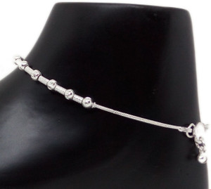 Jewelszone Special Designer Sterling Mystic Silver Exclusive Anklet Set 46 Sterling Silver Alloy Metal Brass Anklet Price in India Buy Jewelszone Special Designer Sterling Mystic Silver Exclusive Ankl...