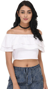 Raaika Party Short Sleeve Solid Women White Top