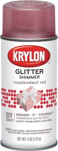 Krylon Glitter Aerosol Spray 4oz-Resplendent Red