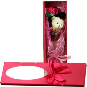 indoskyasia soft toy, artificial flower gift set
