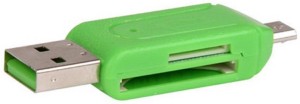 Apro Multi usable OTG Micro SD+TF Card Reader (Multicolor) Card Reader(Green)
