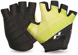 Nivia Crystal Gym & Fitness Gloves (M, Green, Black)