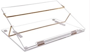 readat 2 compartments pure acrylic sheet writing desk(transparent)